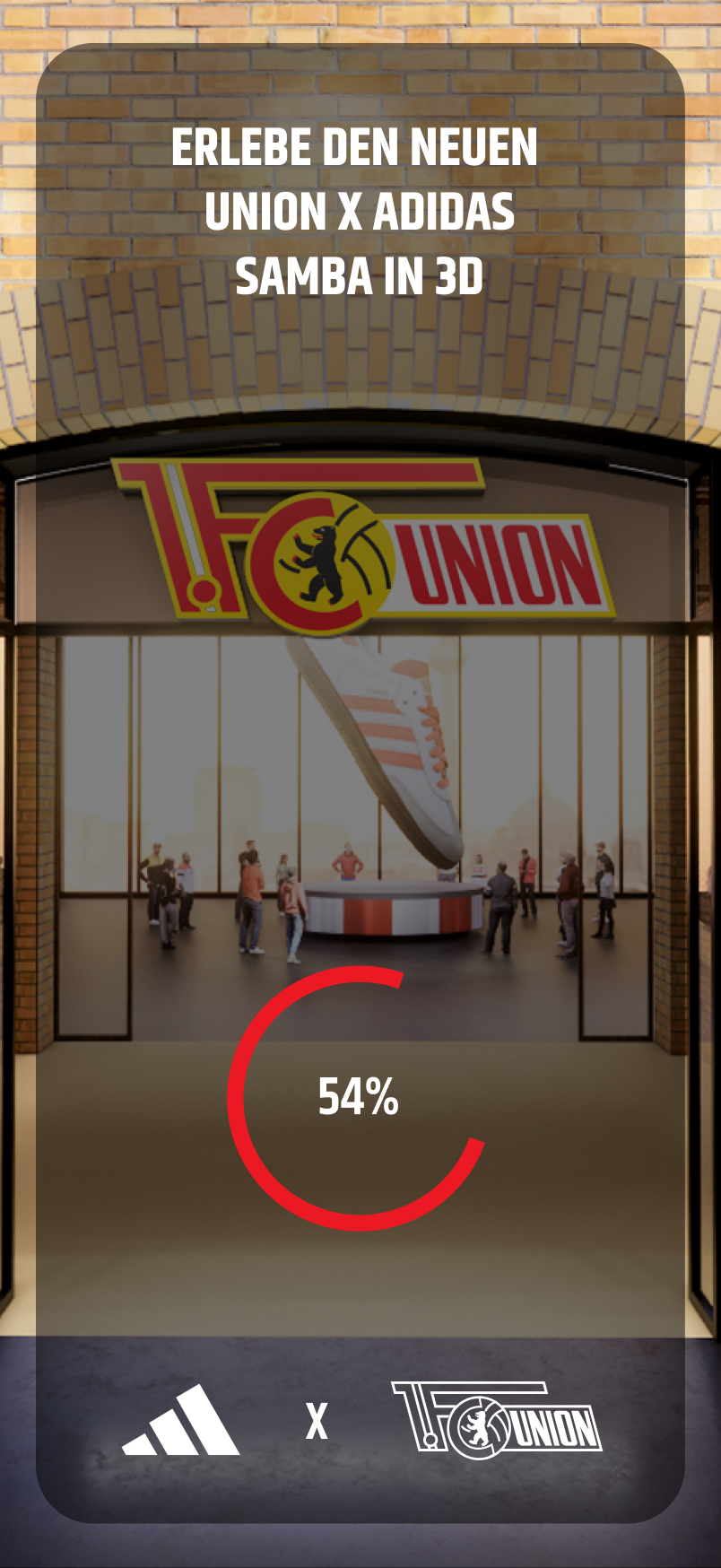 Union Berlin × adidas mobile loading screen